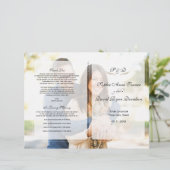 暗モダン色フォトジオメトリック結婚式 プログラム (スタンド正面)