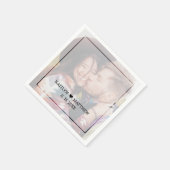 暗モダン色フォトミニマルタイポグラフィ結婚ズ スタンダードカクテルナプキン (角)