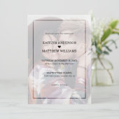 暗モダン色フォトミニマルタイポグラフィ結婚ズ 招待状 (スタンド正面)