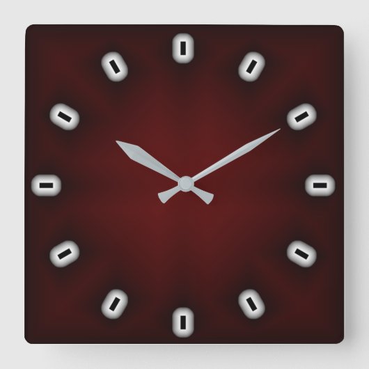 暗モダン色 スクエア壁時計 (正面)