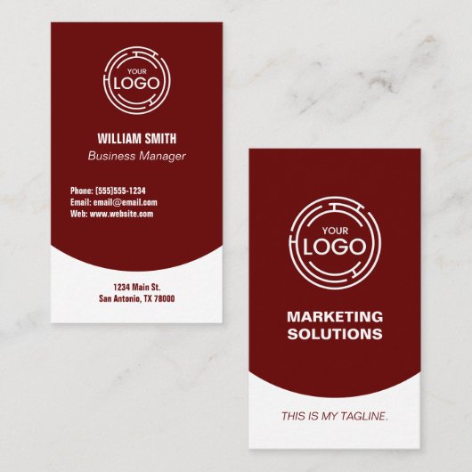 暗モダン色 名刺 (正面/裏面)