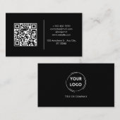 暗モダン色QRコード 名刺 (正面/裏面)