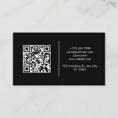 暗モダン色QRコード 名刺 (正面)