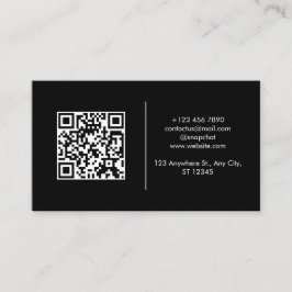 暗モダン色QRコード 名刺