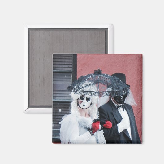 暗不気味色ハロウィンゴシック仮装ボールマグネット マグネット (正面/裏面)