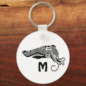 暗初期のいステンシルのイカスタイル キーホルダー (正面)