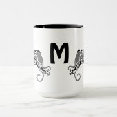 暗初期のいステンシルのイカスタイル マグカップ (中央)