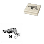 暗初期のいステンシルのイカスタイル ラバースタンプ (押印)