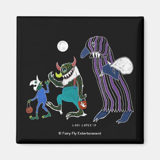 暗句：影の時間 |ハロウィーン俳句 マグネット (正面)