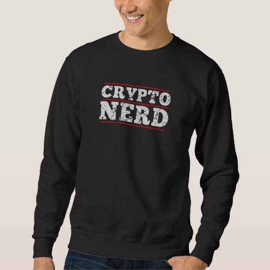 暗号おたくBitcoin Btc Cryptocurrencyブロックチェーン スウェットシャツ (正面)