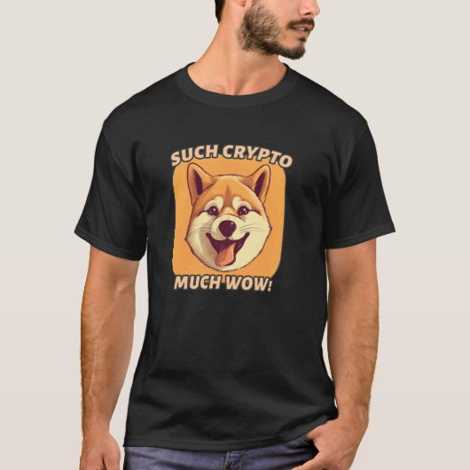 暗号って最高にウケる!柴犬の面白いミームA Tシャツ (正面)