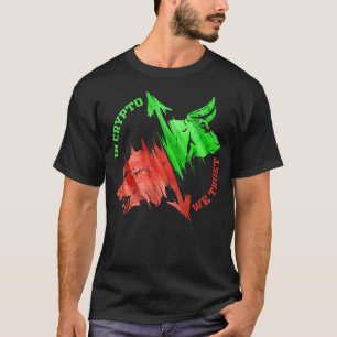暗号で我々は暗号通貨取引の強気を信頼する Tシャツ