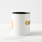 暗号で私達はBitcoinのマグを信頼します ツートーンマグカップ (中央)