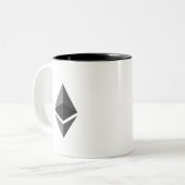 暗号で私達はEthereumのマグを信頼します ツートーンマグカップ (正面左)