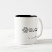暗号で私達はLitecoinのマグを信頼します ツートーンマグカップ (正面右)