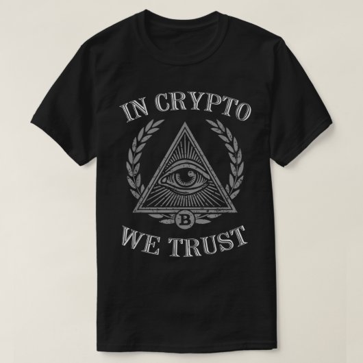 暗号に信頼を込めて エンブレムデザイン Tシャツ (デザイン正面)
