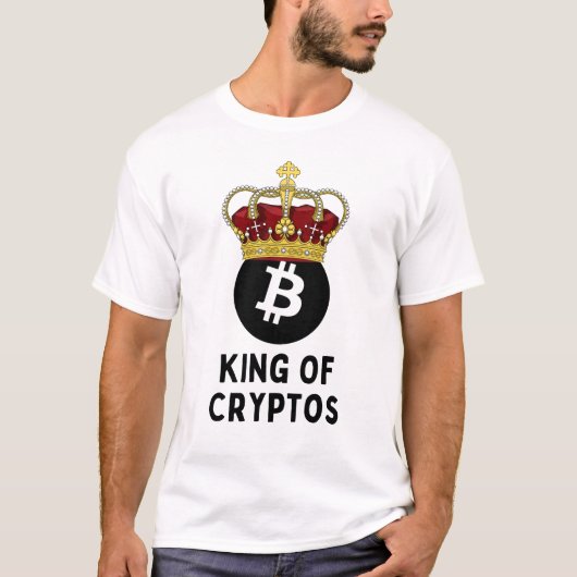 暗号のビットコインのキング Tシャツ (正面)