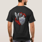 暗号の騎士黒いTシャツの背部デザインだけ Tシャツ (裏面)