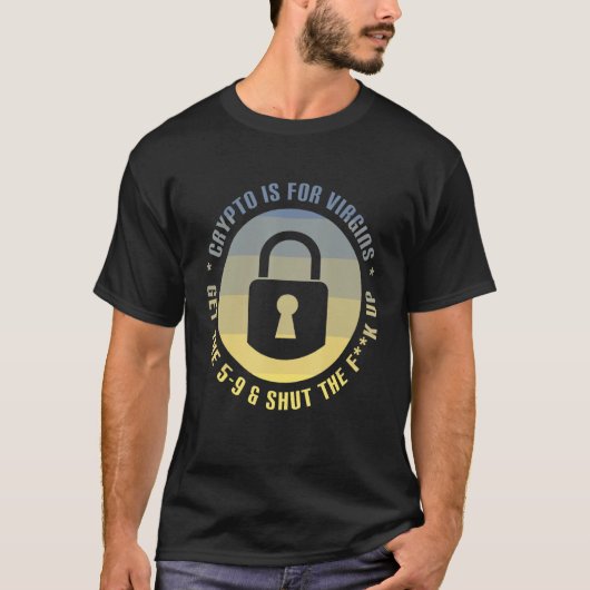 暗号はヴァージン向けおもしろい暗号ミーム暗号 Tシャツ (正面)