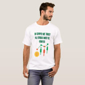 暗号を信じる大胆なタイポグラフィーデザイン Tシャツ (正面フル)