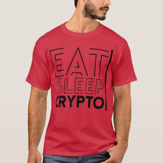 暗号を食べる寝る友達 Tシャツ