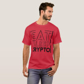 暗号を食べる寝る友達 Tシャツ (正面フル)