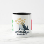 暗号クジラ ビットコイン 買い売り トレーディング コーヒーマグ マグカップ (中央)