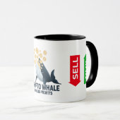 暗号クジラ ビットコイン 買い売り トレーディング コーヒーマグ マグカップ (正面右)