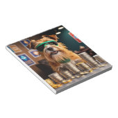 暗号コインを持つ犬 ノートパッド (アングル)