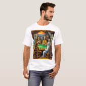 暗号トランプのポーカー夜 Tシャツ (正面フル)