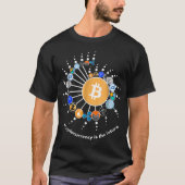 暗号ネットワークのデジタルデザイン Tシャツ (正面)