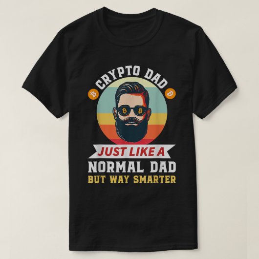 暗号パパは、通常の暗号通貨と同じようにパパ暗号F Tシャツ (デザイン正面)