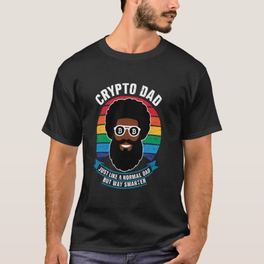 暗号パパビットコインパパおもしろい暗号通貨の父 Tシャツ (正面)