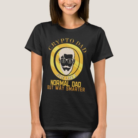 暗号パパ ビットコイン 暗号通貨市場 デイトレード Tシャツ (正面)