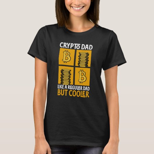 暗号パパCryptocurrency Blockchainトレーダ最高のーD Tシャツ (正面)