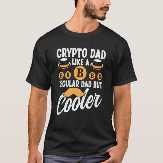 暗号パパCryptocurrency Blockchainトレーダ最高のーD Tシャツ (正面)