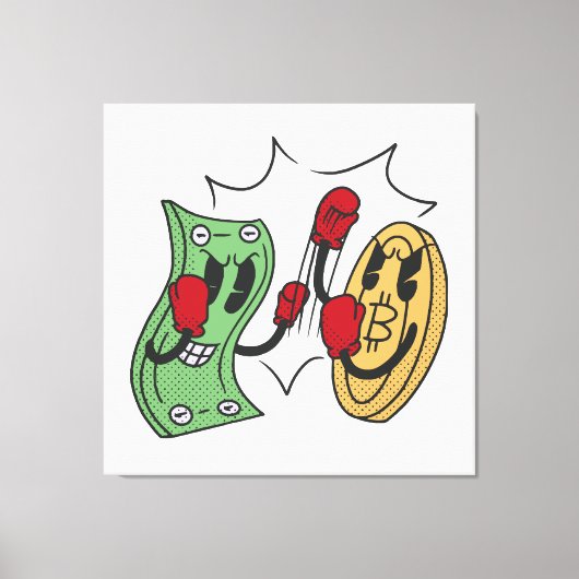 暗号ファイトクラブ キャンバスプリント (正面)