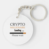 暗号ミリオネアがトレーディおもしろいングNFTをロード中 キーホルダー (裏面)