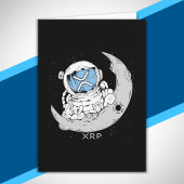 暗号ミームXRP暗号通貨かわいい宇宙飛行士ムーン カード