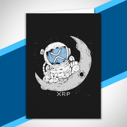 暗号ミームXRP暗号通貨かわいい宇宙飛行士ムーン カード