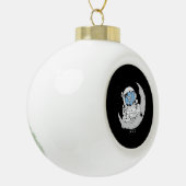 暗号ミームXRP暗号通貨かわいい宇宙飛行士ムーン セラミックボールオーナメント (左)