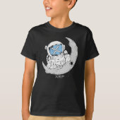 暗号ミームXRP暗号通貨かわいい宇宙飛行士ムーン Tシャツ (正面)