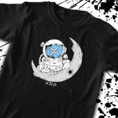 暗号ミームXRP暗号通貨かわいい宇宙飛行士ムーン Tシャツ