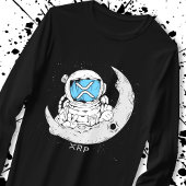 暗号ミームXRP暗号通貨かわいい宇宙飛行士ムーン Tシャツ