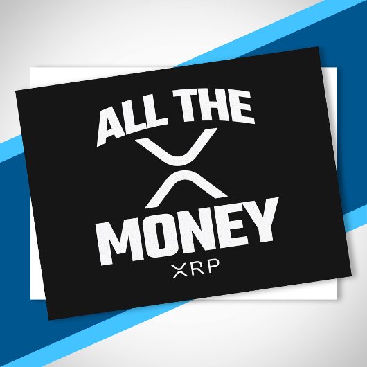 暗号ミームXRP Cryptocurrency All The Money引用文 ポストカード