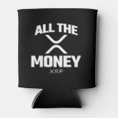 暗号ミームXRP Cryptocurrency All The Money引用文 缶クーラー (正面)
