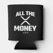 暗号ミームXRP Cryptocurrency All The Money引用文 缶クーラー (裏面)