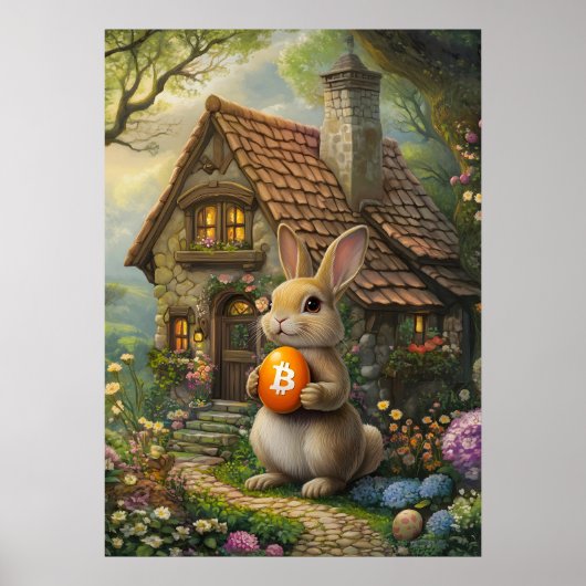 暗号ラビットホールイースターバニー絵を描ズ ポスター (正面)