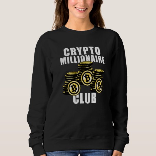 暗号億万長者クラブCryptocurrency Bitcoin Inv スウェットシャツ (正面)