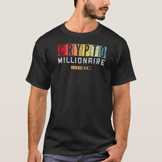 暗号億万長者ロードヴィンテージBitcoin Ethereu Tシャツ (正面)